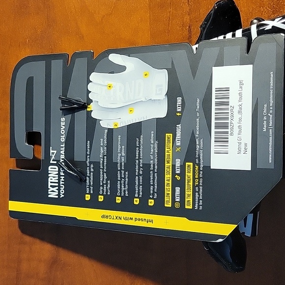 Black G1 Football Gloves NEW - Picture 12 of 14